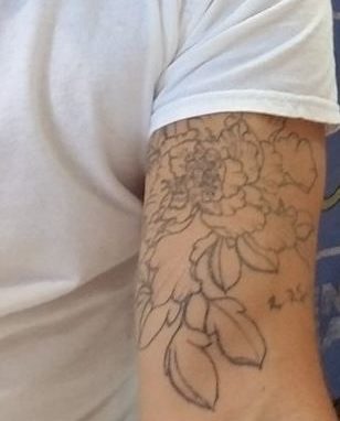 Casey Neistat tattoos Peony Flower